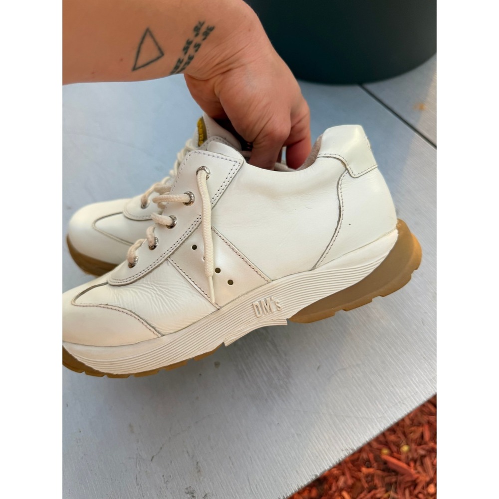Dr Martens Leather DM's Oxford Lace Up Sneakers White Gum Sole US 5 - Picture 3 of 5